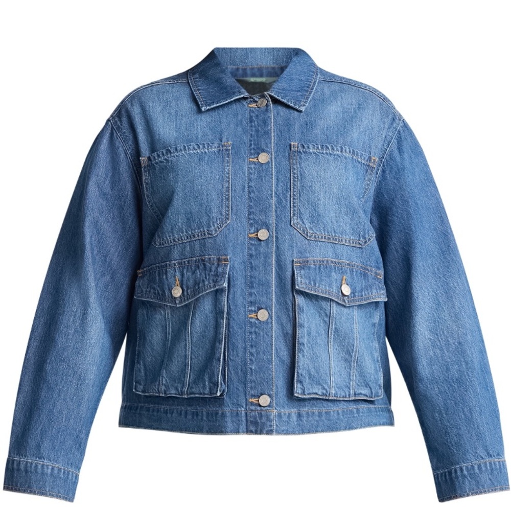 Terra & Sky Women's Plus Denim Utility Jacket